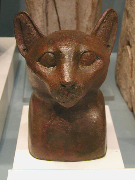 Cat Ptolemaic period cat mummy mask, uploaded by author Jon Bodsworth, All photographs on www.egyptarchive.co.uk are copyright free and can be reproduced in any medium