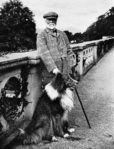 Andrew Carnegie at Skibo Castle, c. 1914, public domain image