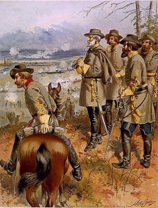 Robert E. Lee at Fredericksburg, lithograph by Jones Brothers Publishing Co., public domain